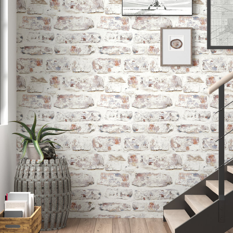 Trent Austin Design Alvara 34 45 X 87 Brick Wallpaper Roll Reviews Wayfair