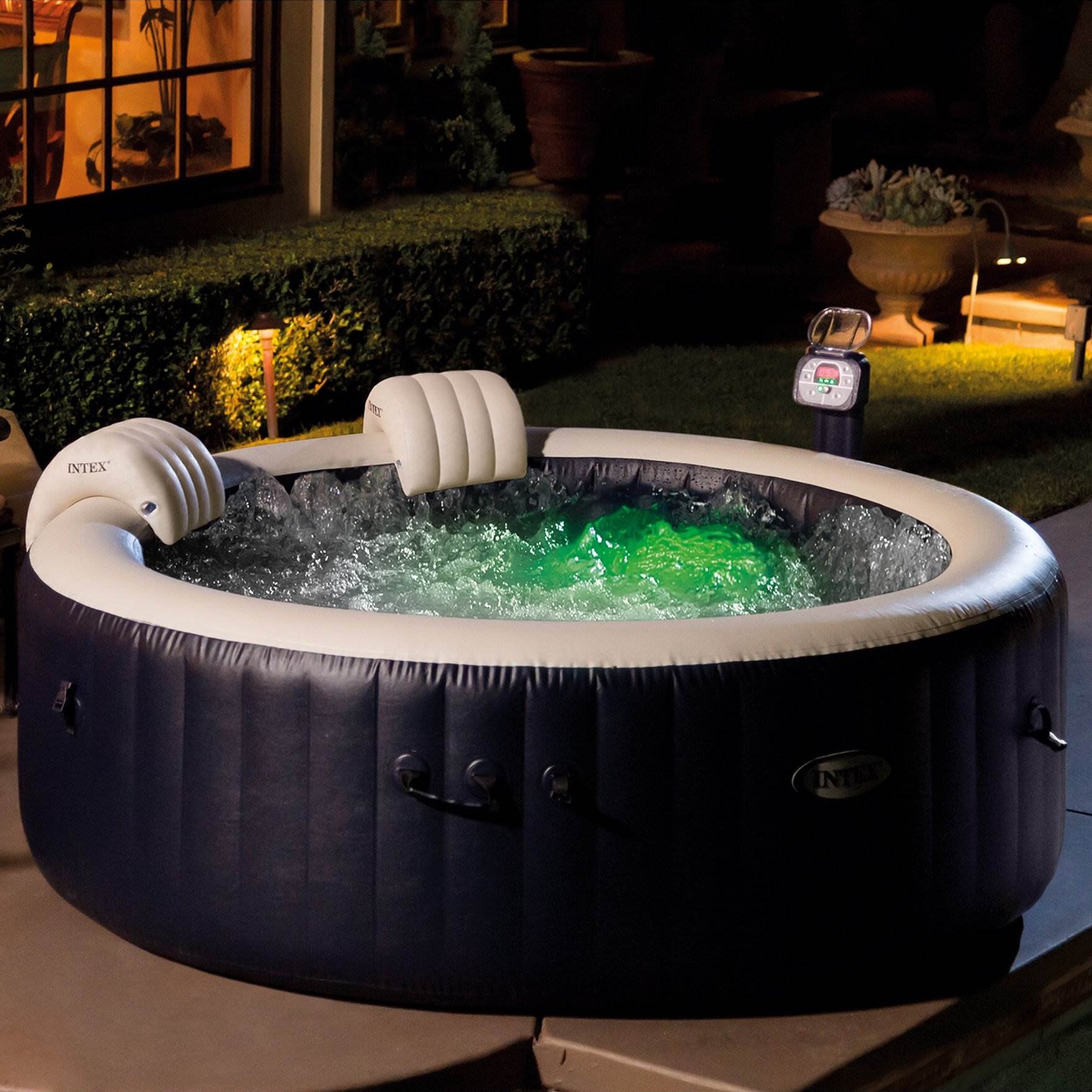 intex 4 person 120 jet hot tub in blue