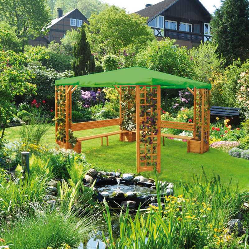 Garten Living 300 cm x 300 cm Pavillon aus Holz | Wayfair.de