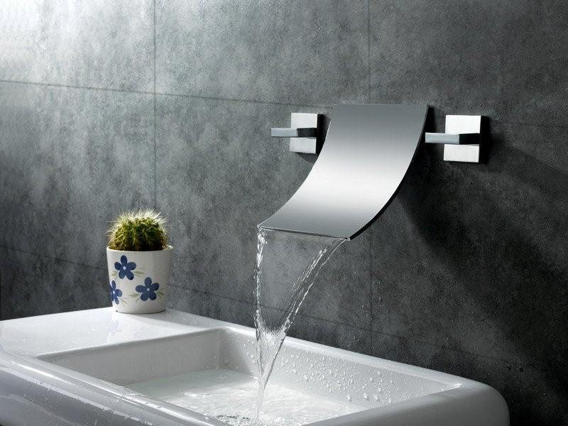 Double Bathroom Sink Faucet sumerain double handle wall mount waterfall bathroom sink faucet Double Bathroom Sink Faucet sumerain double handle wall mount waterfall bathroom sink faucet