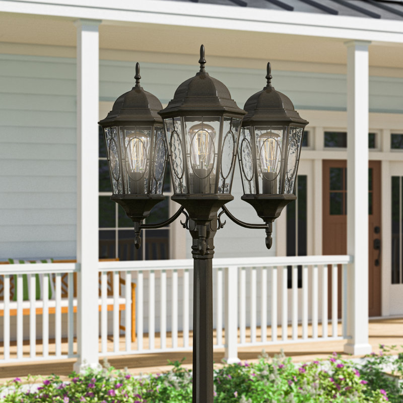 Charlton Home Tucker 3 Light 96 H Hardwired Lamp Post Full Reviews Wayfair