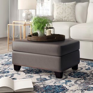 Abbyson Living Bonded Leather Ottoman Wayfair