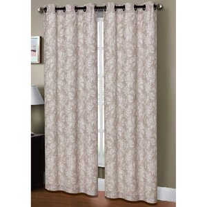 Dover Damask Sheer Grommet Curtain Panels (Set of 2)