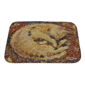 Animals Cat of Gustav Klimt Inspired Style Bath Rug