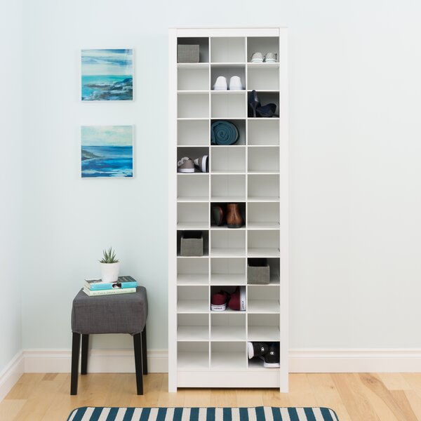 tall white shoe rack