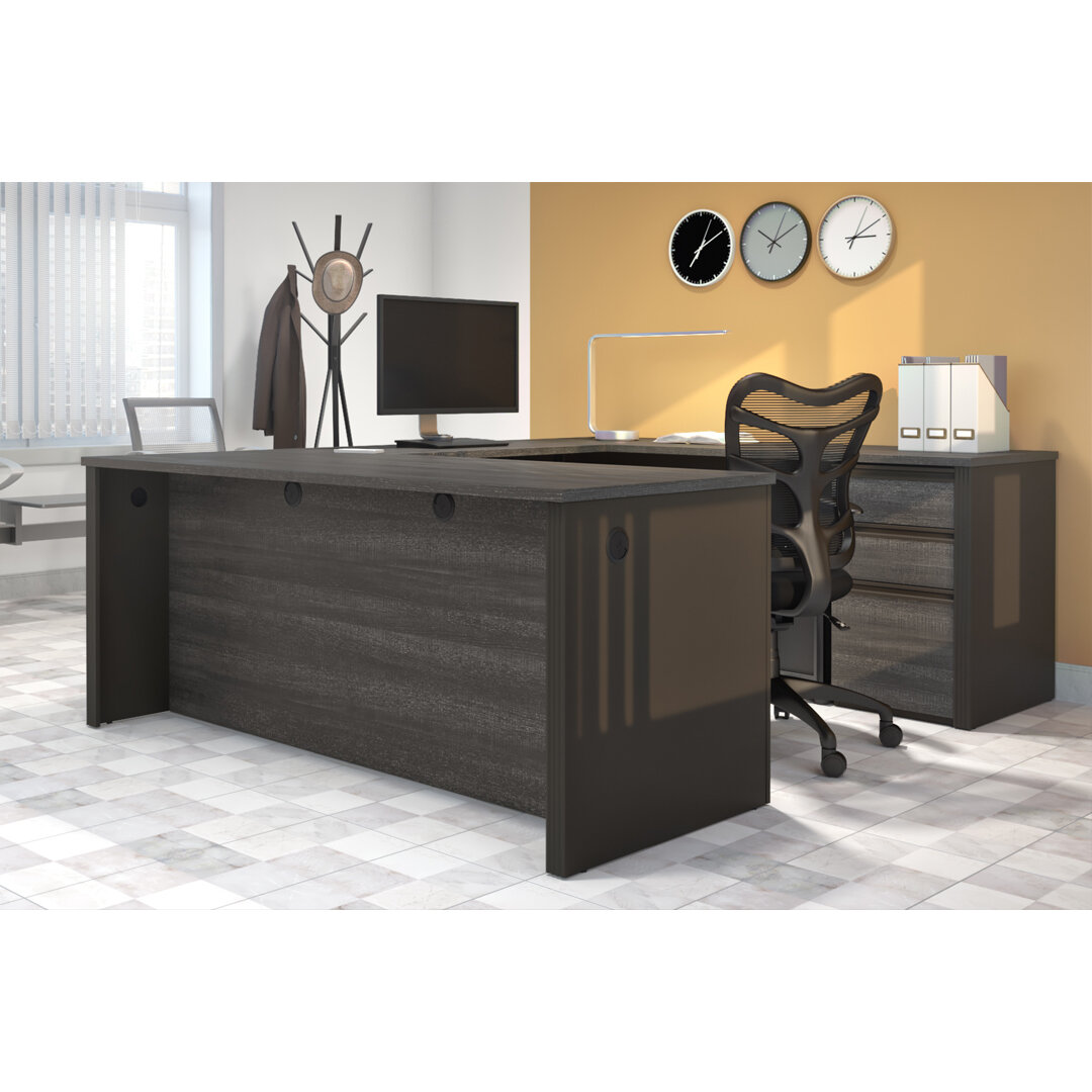 Red Barrel Studio Bormann Reversible U Shape Executive Desk Width