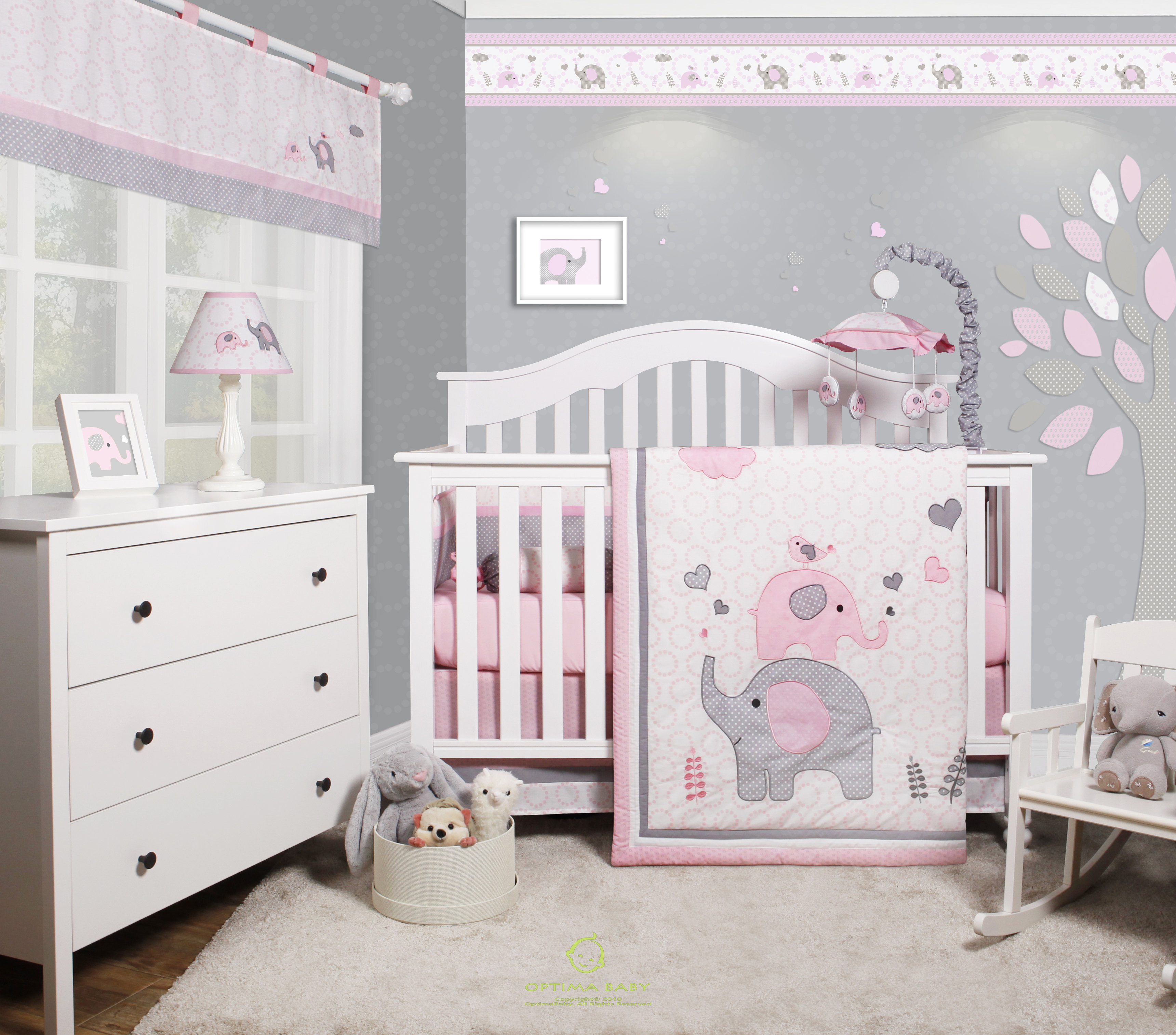 elephant baby crib set