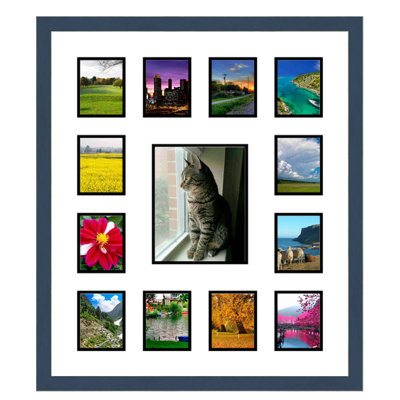 13 Opening Collage Picture Frame Frames By Mail Color Blue Shefinds