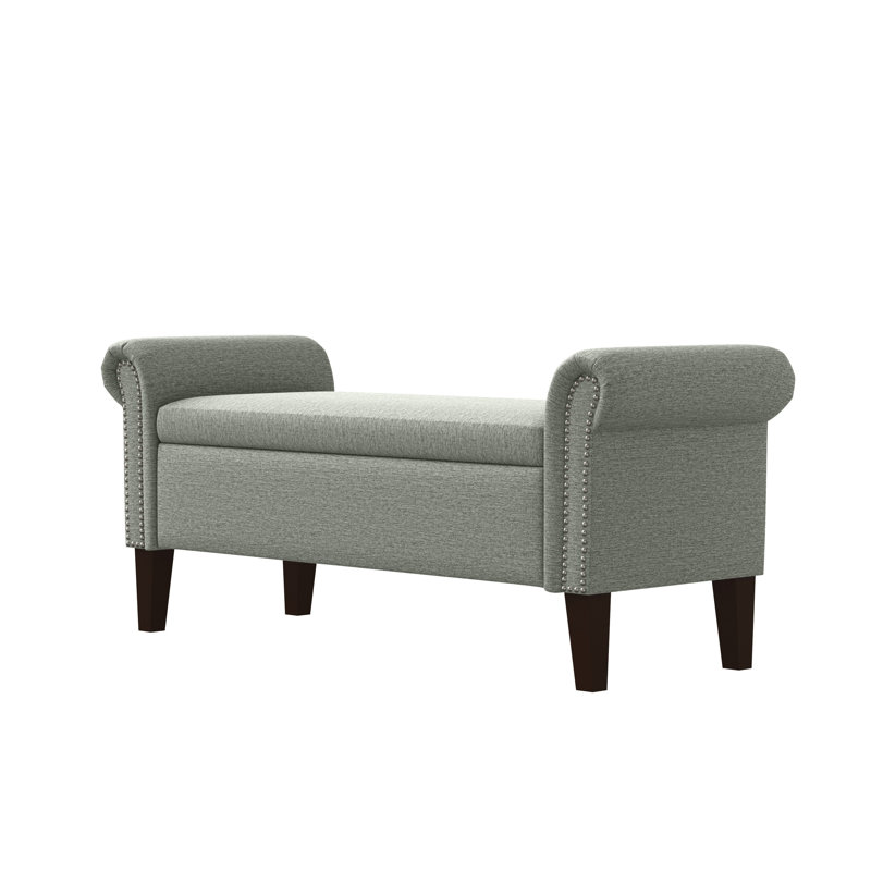 Darby Home Co Hilma Rolled Arm Upholstered Storage Bench Wayfair