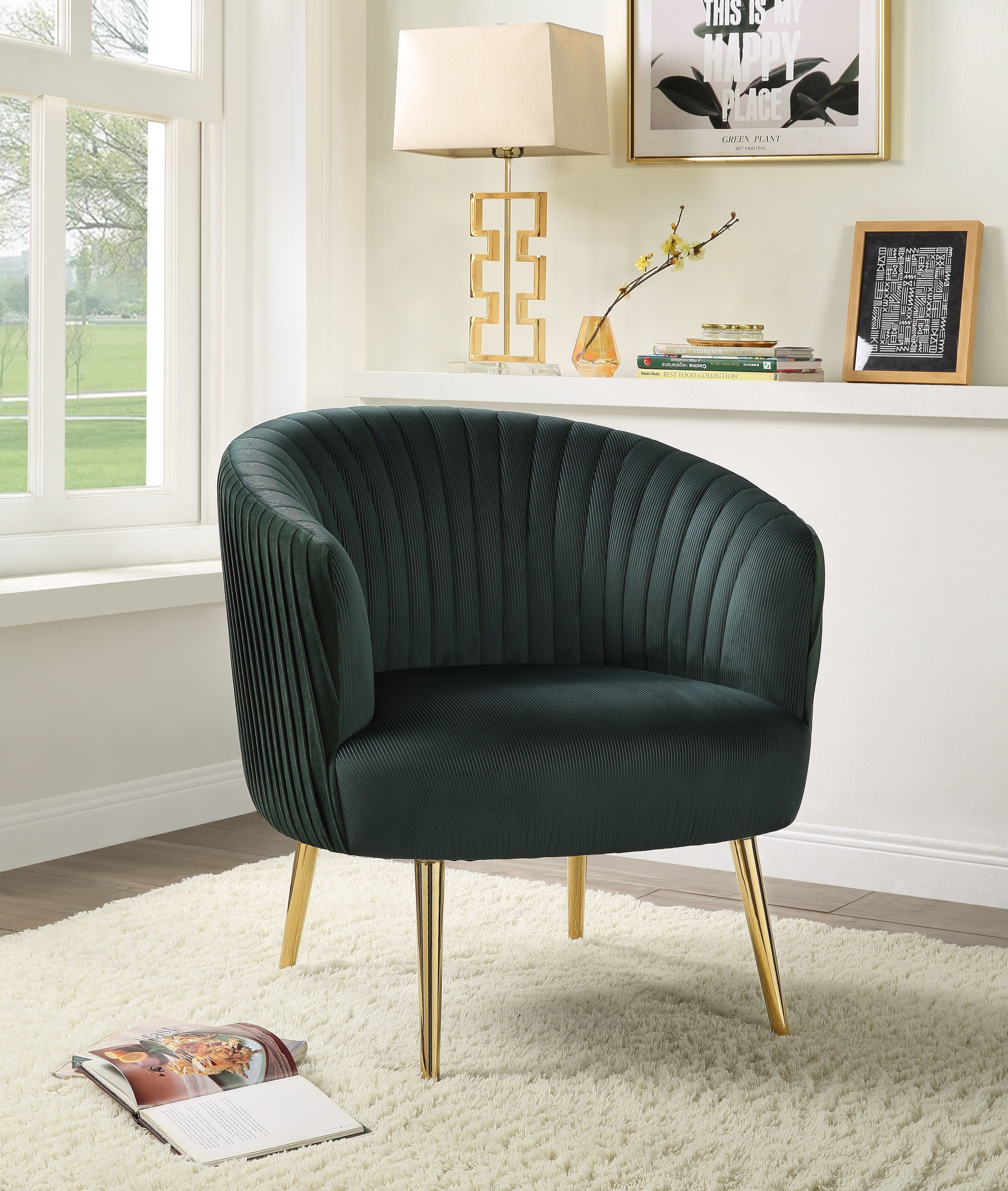 wide velvet barrel chair