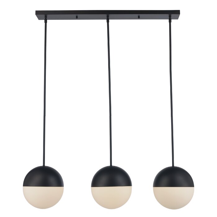 Orren Ellis Rolando 3 Light Shaded Globe Chandelier Reviews