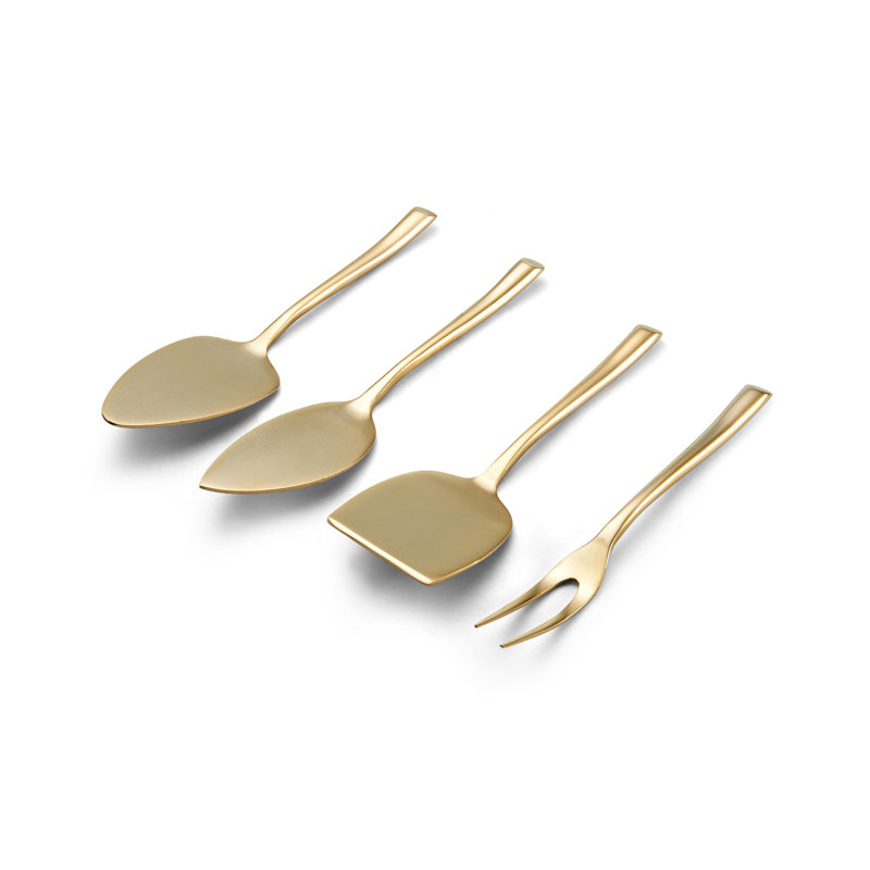 Satin Stainless Steel 4 Piece Cheese Knife Set Joss Main