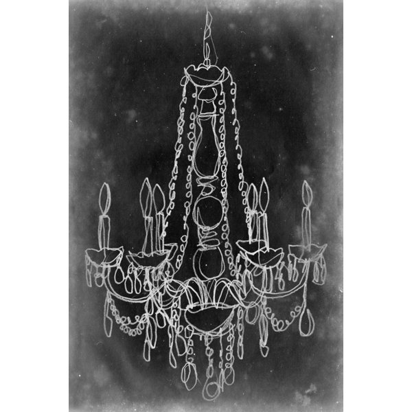 Marmont Hill Chalkboard Chandelier I Painting Print On Wrapped