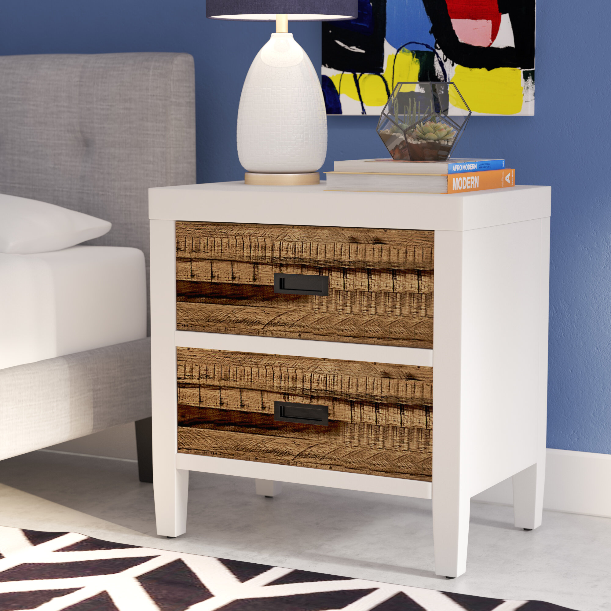 Bendigo 2 Drawer Bedside Table