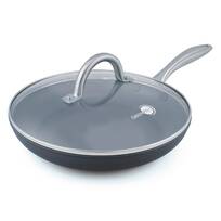 Grey GreenPan Chatham 11 Ceramic Non-Stick Covered Everyday Pan with 2 Helpers