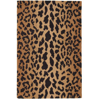 Dash And Albert Rugs Animal Print Looped Hooked Brown Black Area Dash And Albert Rugs Animal Print