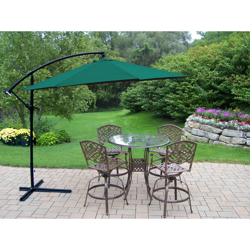 August Grove Wendling 6 Piece Bar Height Dining Set With Umbrella Wayfair