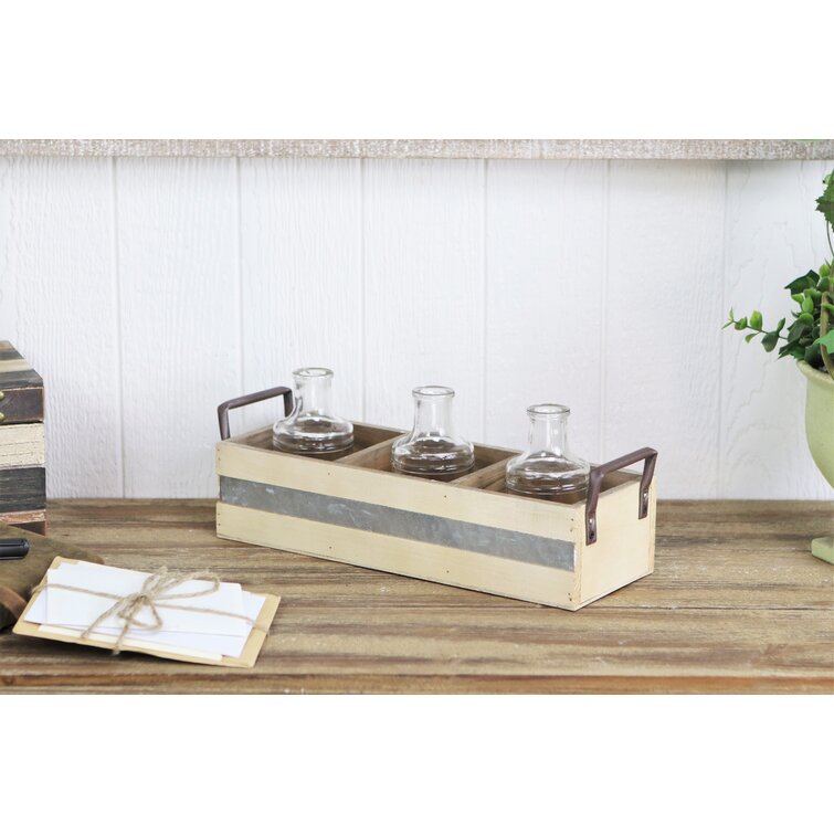 August Grove® 3 Slot Wooden Crate & Reviews | Wayfair