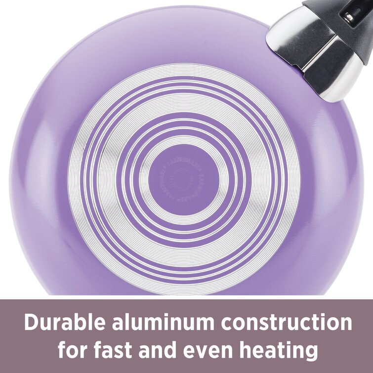 Farberware Dishwasher Safe Nonstick Aluminum Covered Straining Saucepan with Pour Spouts Aqua 1 Quart