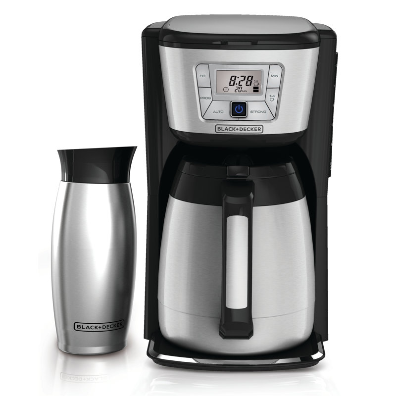 Black Decker 12 Cup Thermal Coffee Maker And Mug Reviews Wayfair 12 Cup Thermal Coffee Maker And Mug
