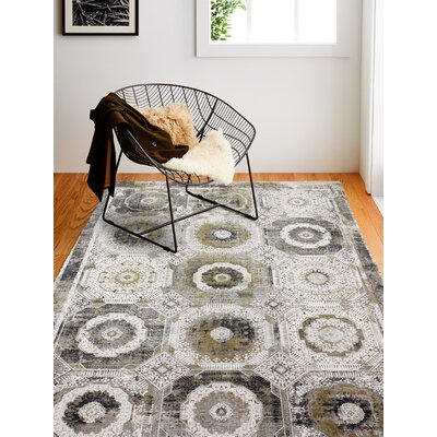 Yearby Gray Area Rug Bungalow Rose Rug Size: Rectangle 7'9