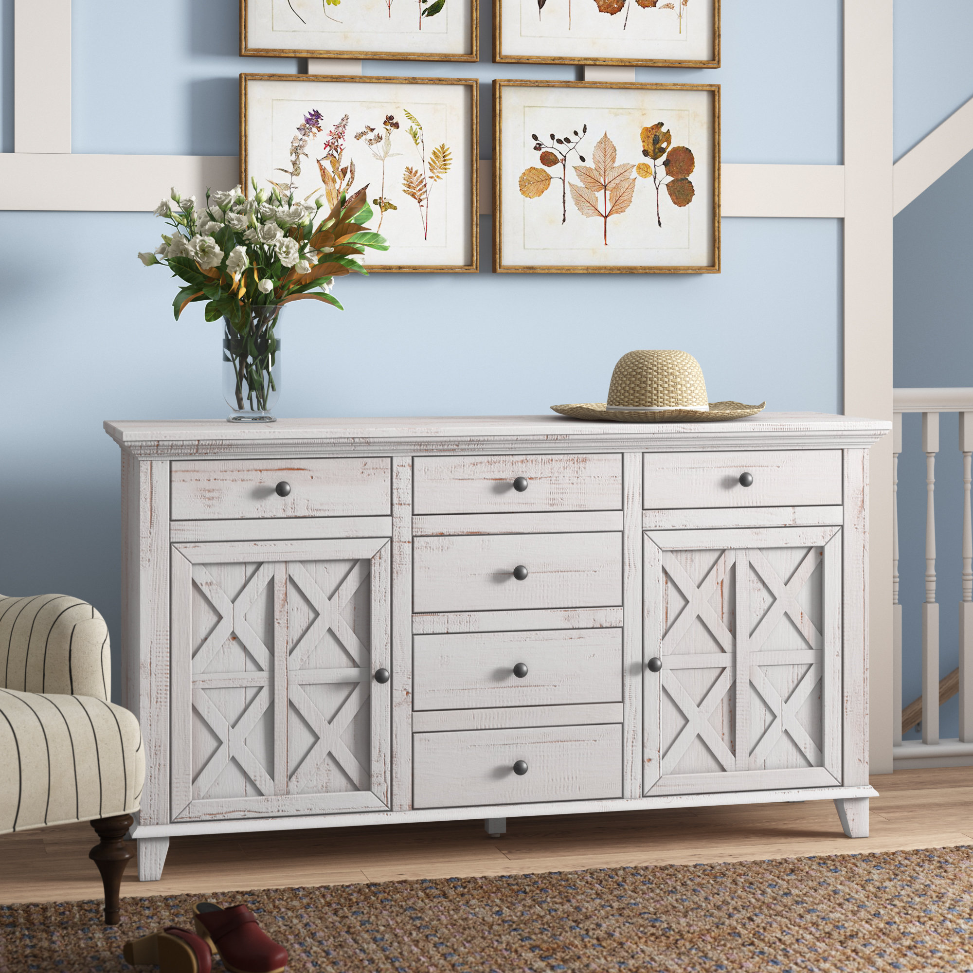 Doolittle 6 Drawer Combo Dresser 