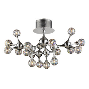 Best Kurland 18-Light Semi Flush Mount By Brayden Studio Outdoor Lighting Kurland 18-Light Semi Flush Mount By Brayden Studio Outdoor Lighting
