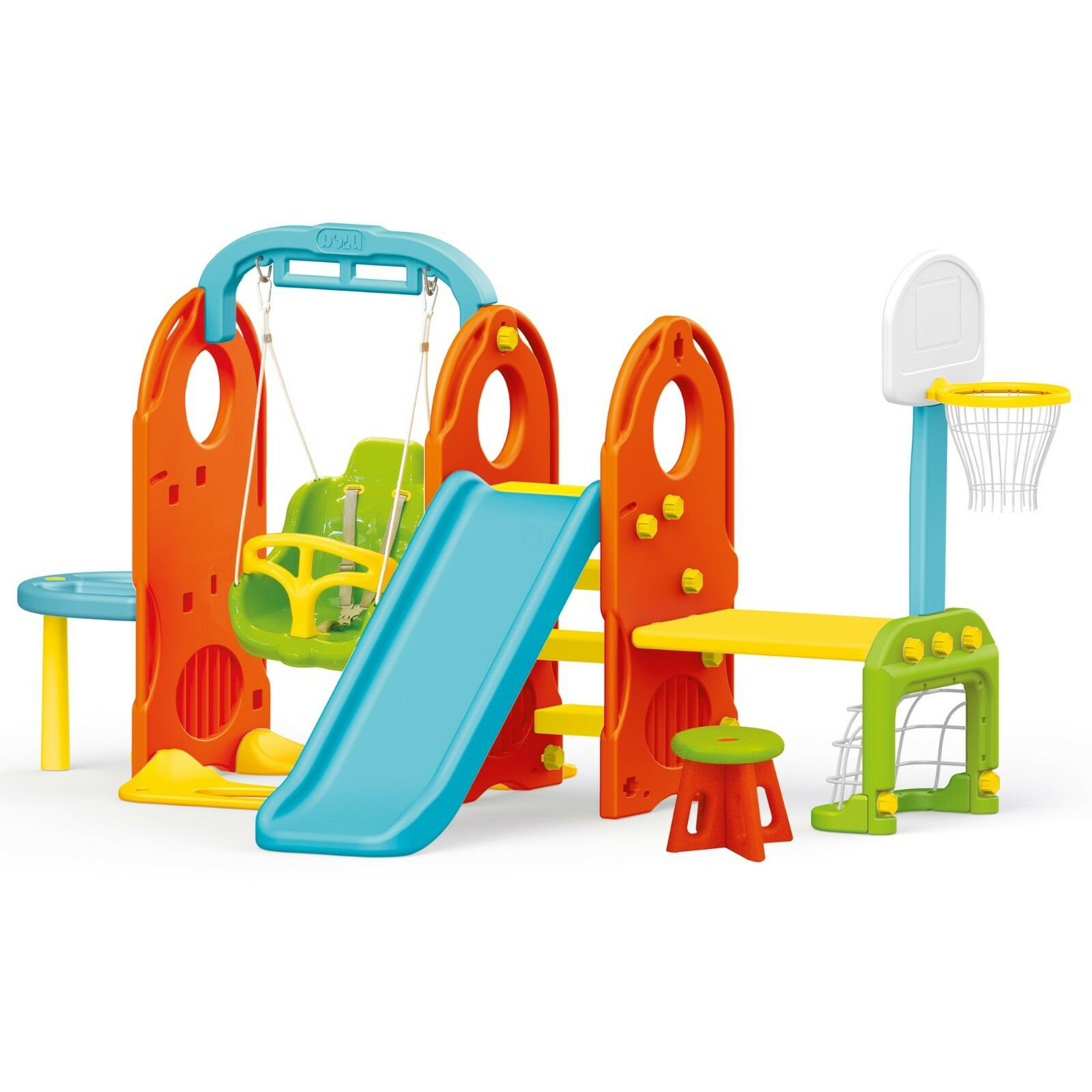 toddler outdoor swing and slide set