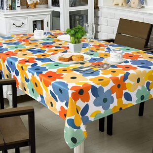 Tropical Pattern Tablecloth,Dust-Proof Wrinkle Resistant Washable Table for Camping Banquet Dining Tablecloths 60X90 