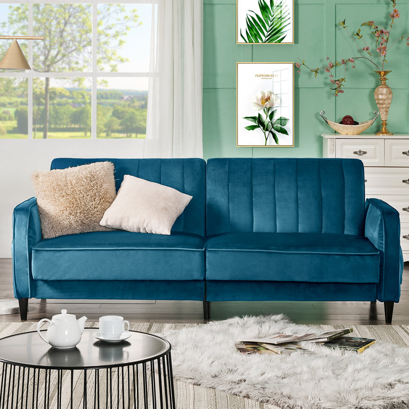 Corrigan Studio Yvette Twin Or Smaller 70 87 Split Back Convertible Sofa Wayfair