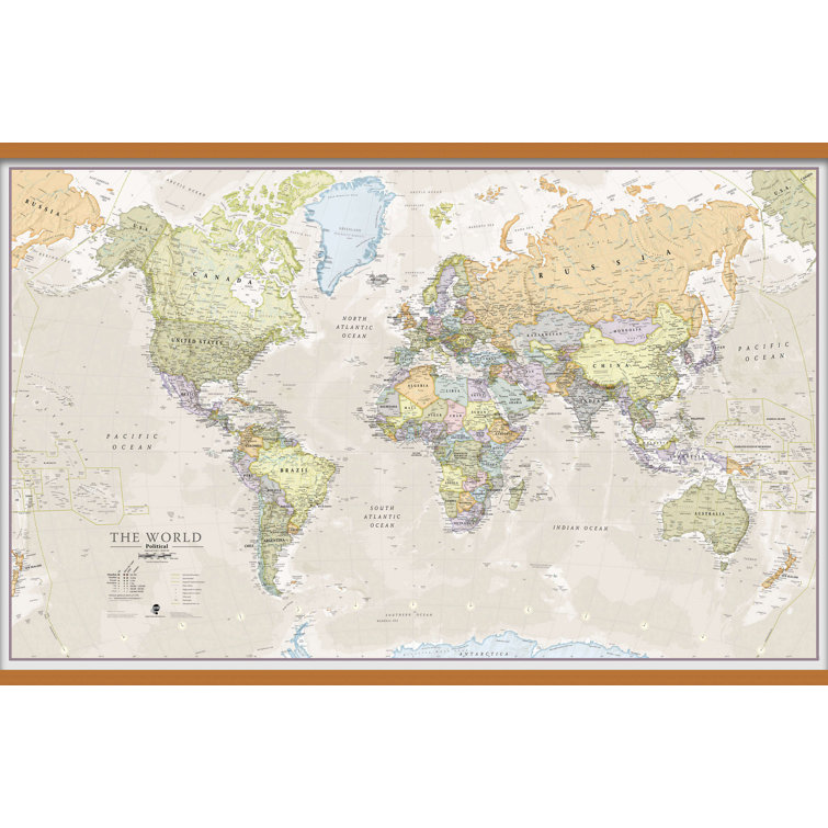 Maps International Roll Down Huge Classic World Map 46 X 78 Wayfair