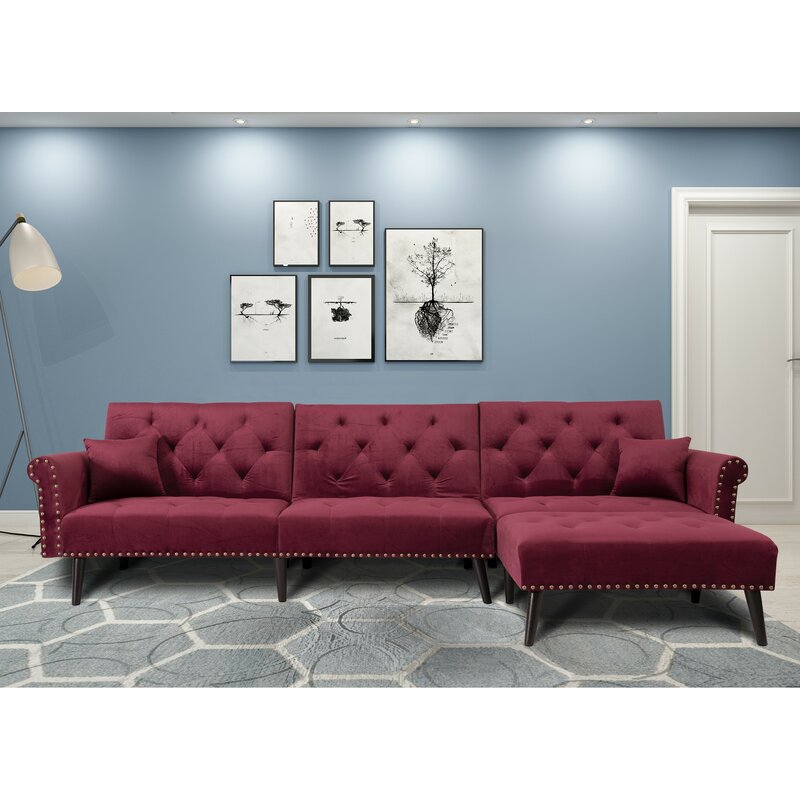 House of Hampton Kerry Functional Sleeper Sectional Sofa