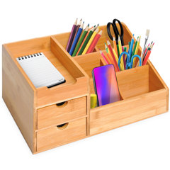 wooden desk tidy argos