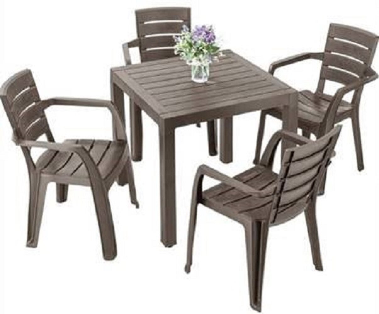 Latitude Run® Zarmayr Square 4 - Person Outdoor Dining Set & Reviews ...