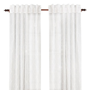 Primevere Geometric Semi-Sheer Rod pocket Single Curtain Panel