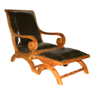 Go to store & view more images Chic Teak Bahama Lazy Lounge Chair and Ottoman