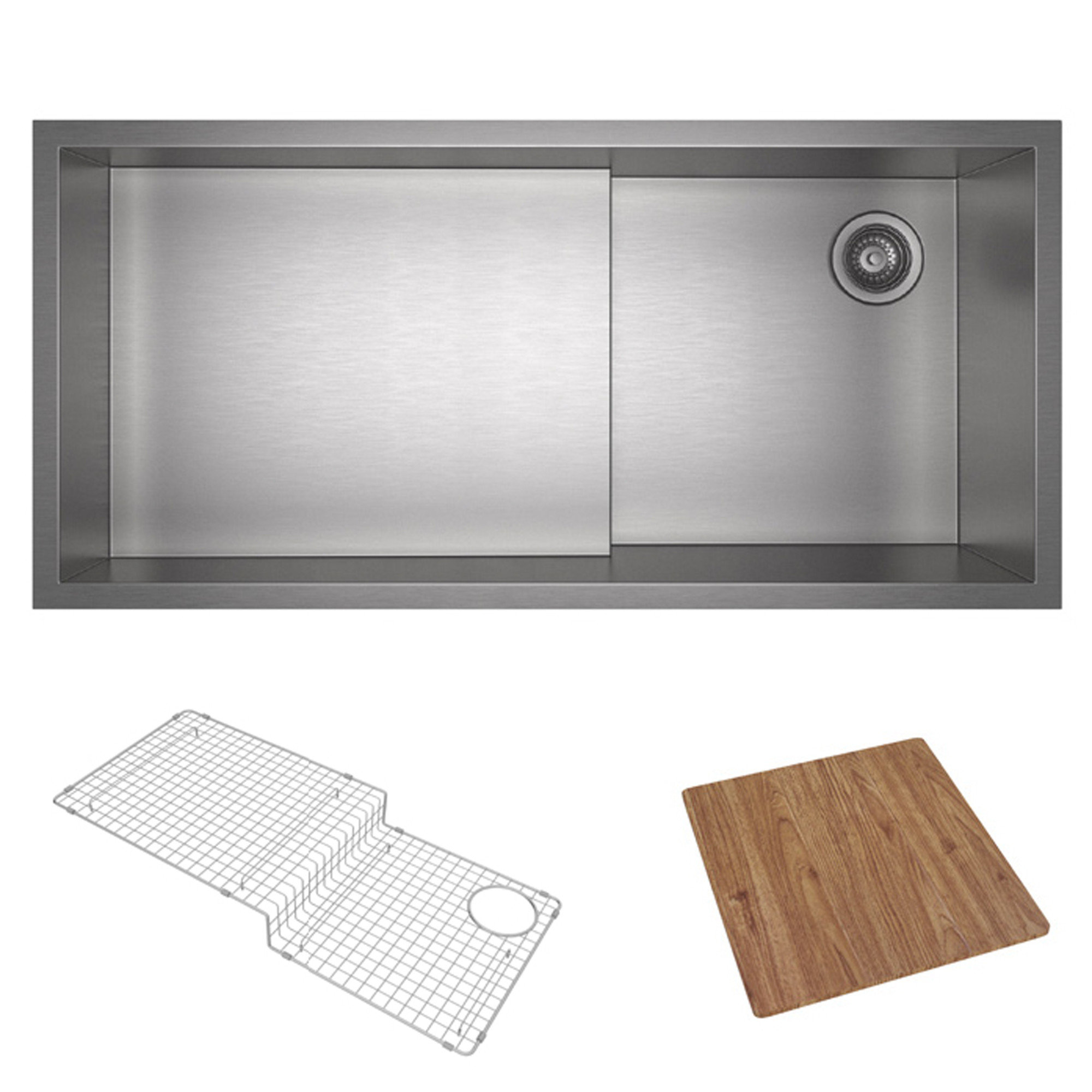 Rohl Culinario 36" Stainless Steel Chef/Workstation Sink in Brushed