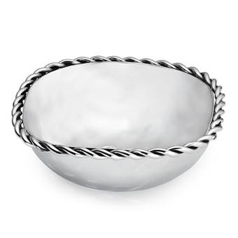 Mary Jurek Design Inc Paloma Metal Square Sleek Decorative Bowl In Silver Perigold