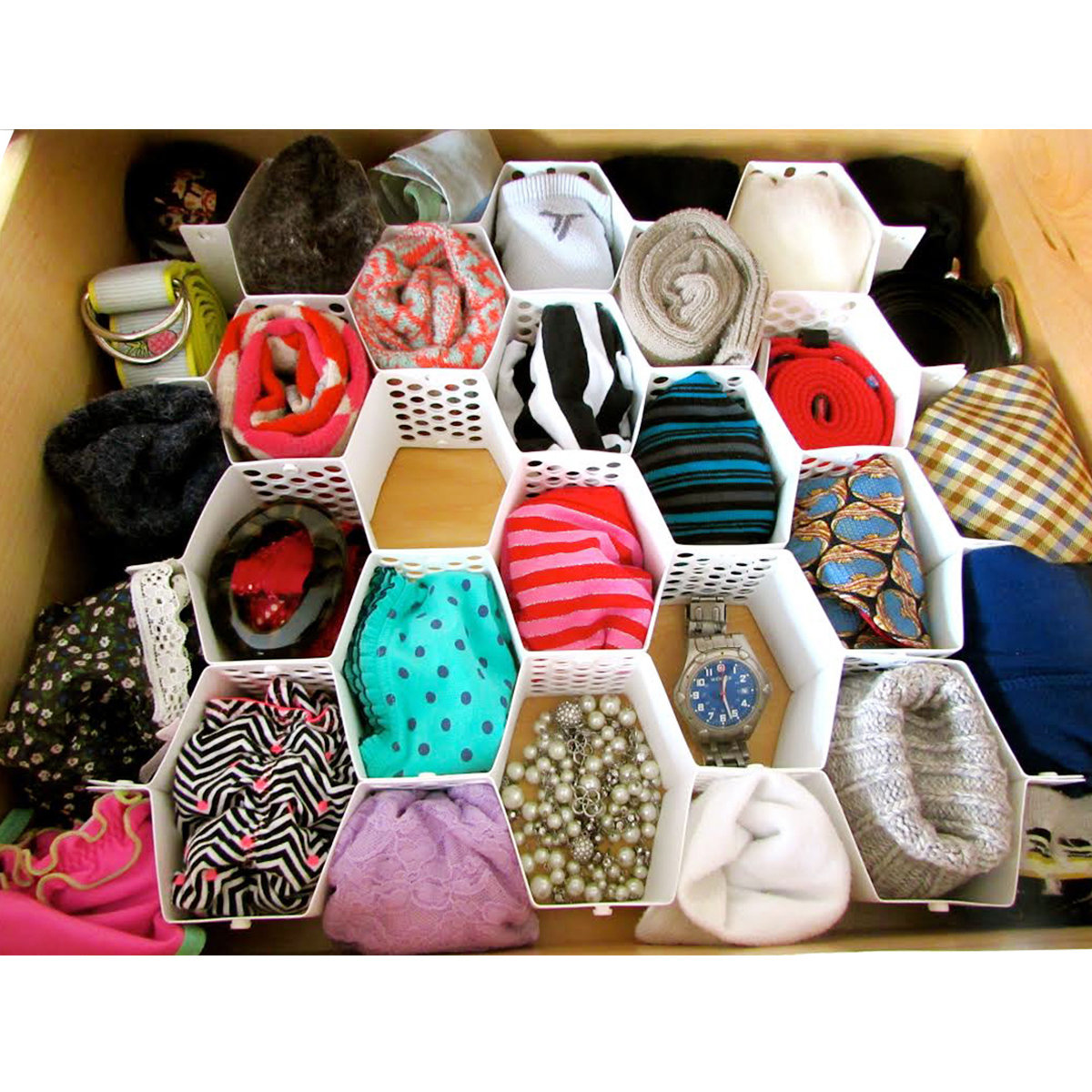 Rebrilliant Evelots Drawer Organizer Divider Sock Belt Scarf