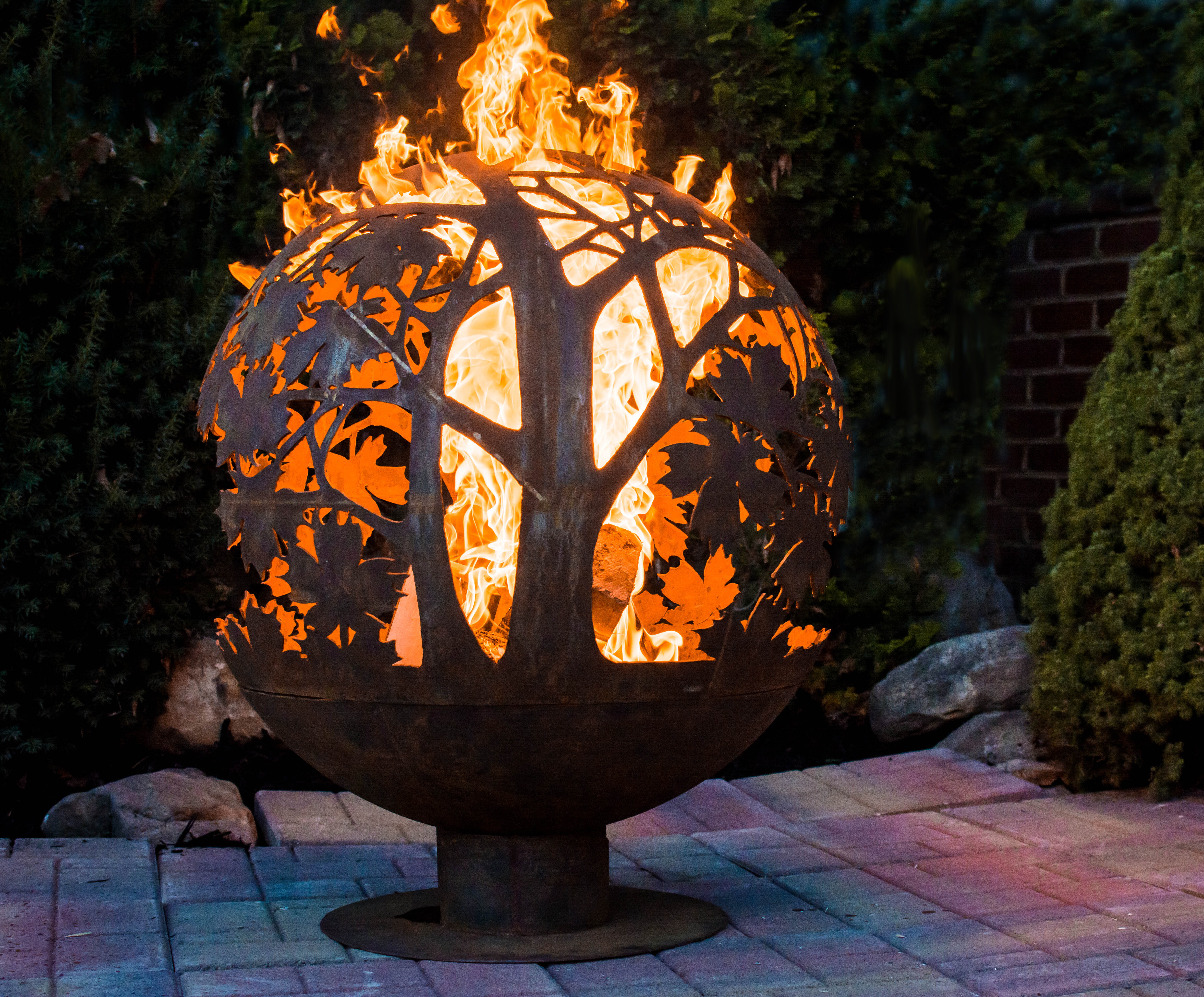 Fancy Flames Sphere Leaf Outdoor Fire Pit Allmodern