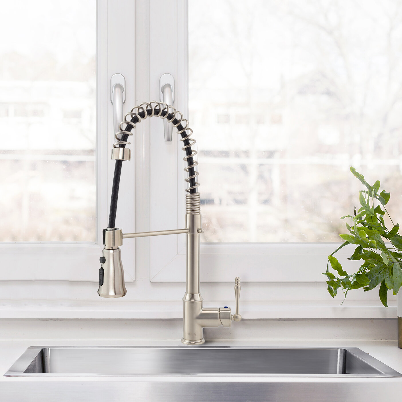 Akdy 33 L X 20 W Farmhouse Kitchen Sink With Faucet And Basket Strainer Wayfair