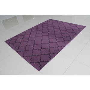 Purple/Black Area Rug
