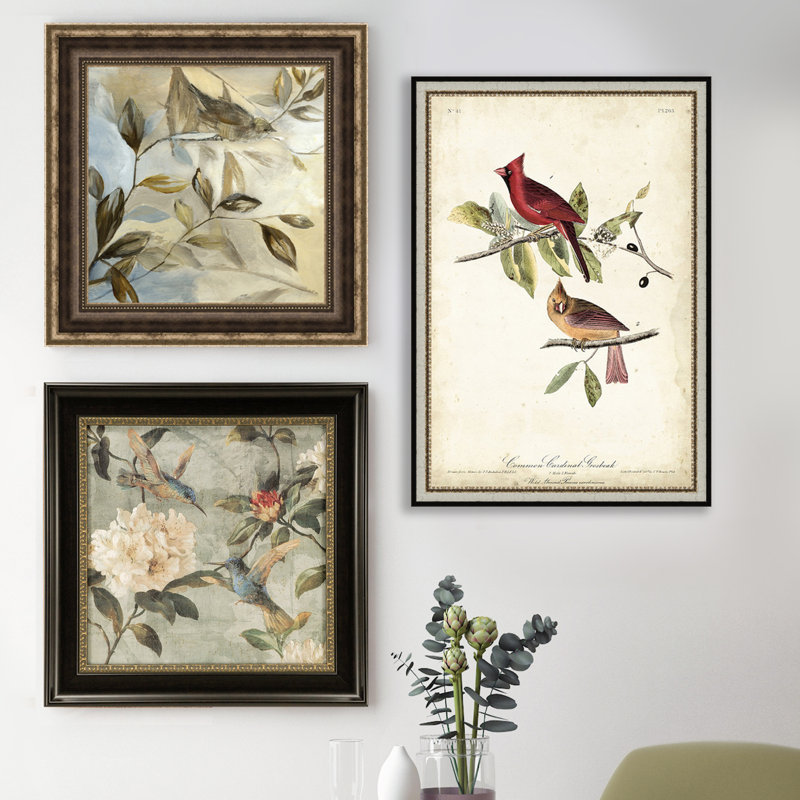 Ashton Wall Décor LLC 'Common Cardinal Grosbeak' Framed Painting Print ...