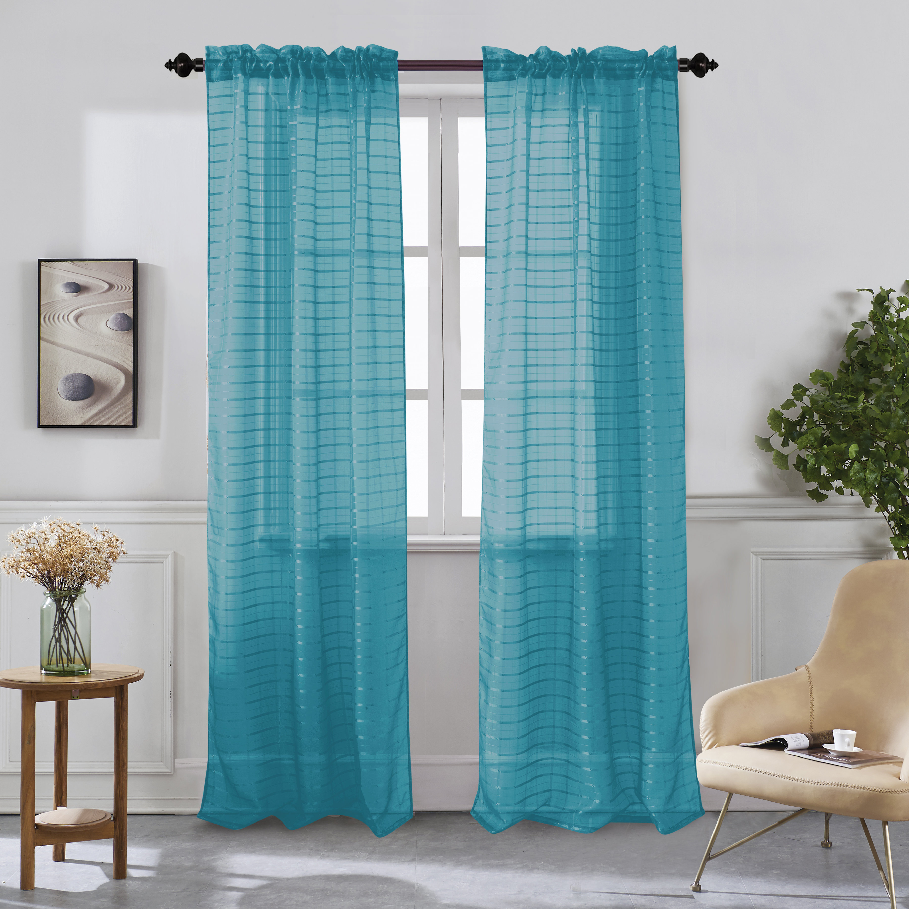 Hashtag Home Cranleigh Solid Sheer Rod Pocket Curtain Panels Reviews Wayfair Hashtag Home Cranleigh Solid Sheer Rod