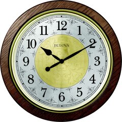 Decorative Solid Wood 14 " Wall Clock Made by The Bulova Clockcompany C4228 for sale online 