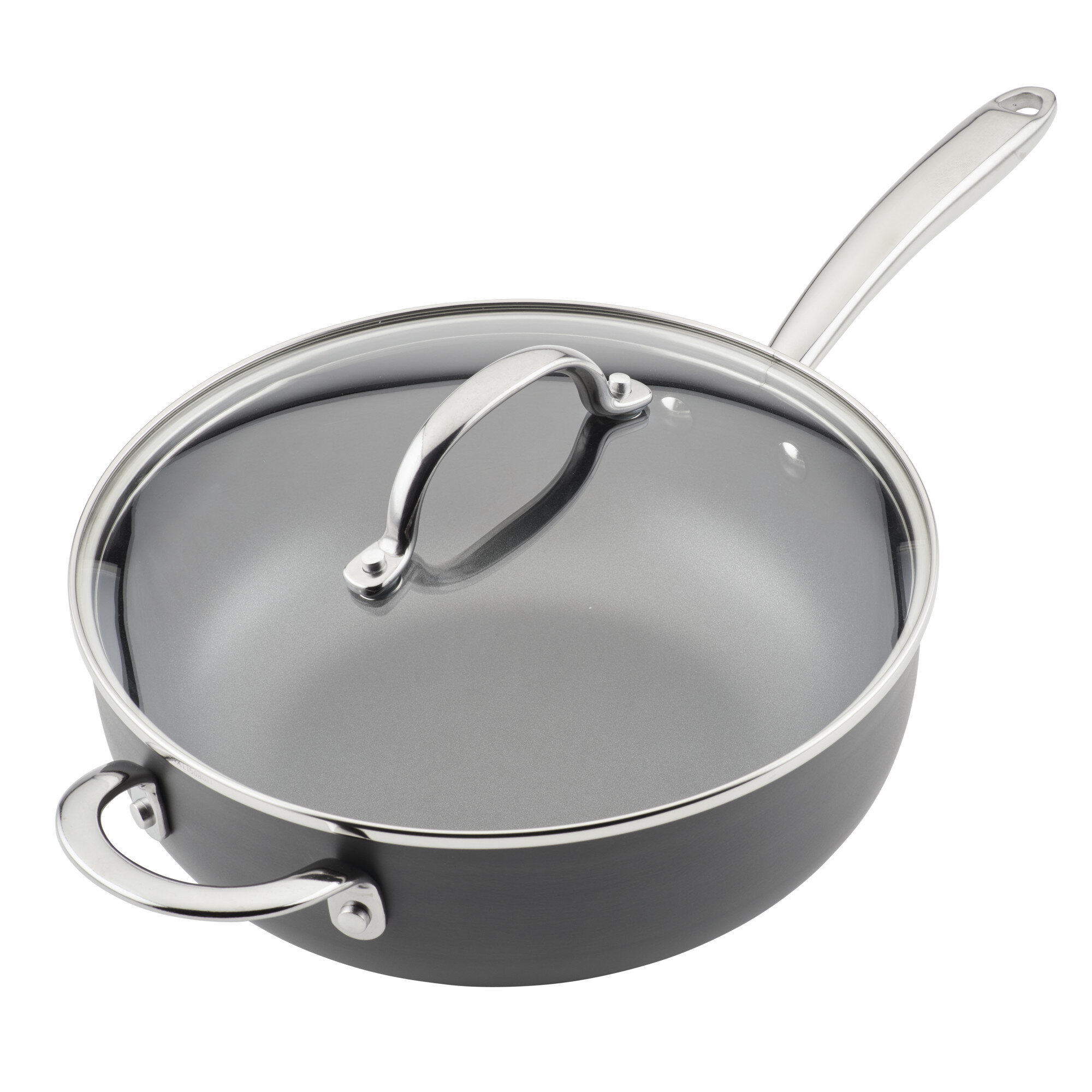 Rachael Ray Hard Anodized Nonstick Saucier Saucepan With Helper Handle