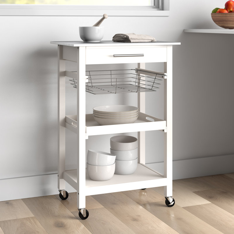 Dotted Line Emmett Kitchen Cart Reviews Wayfair Ca Dotted Line Emmett Kitchen Cart