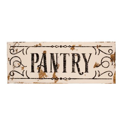 Pantry Sign Textual Art Print On Wood August Grove Size 1725 H X