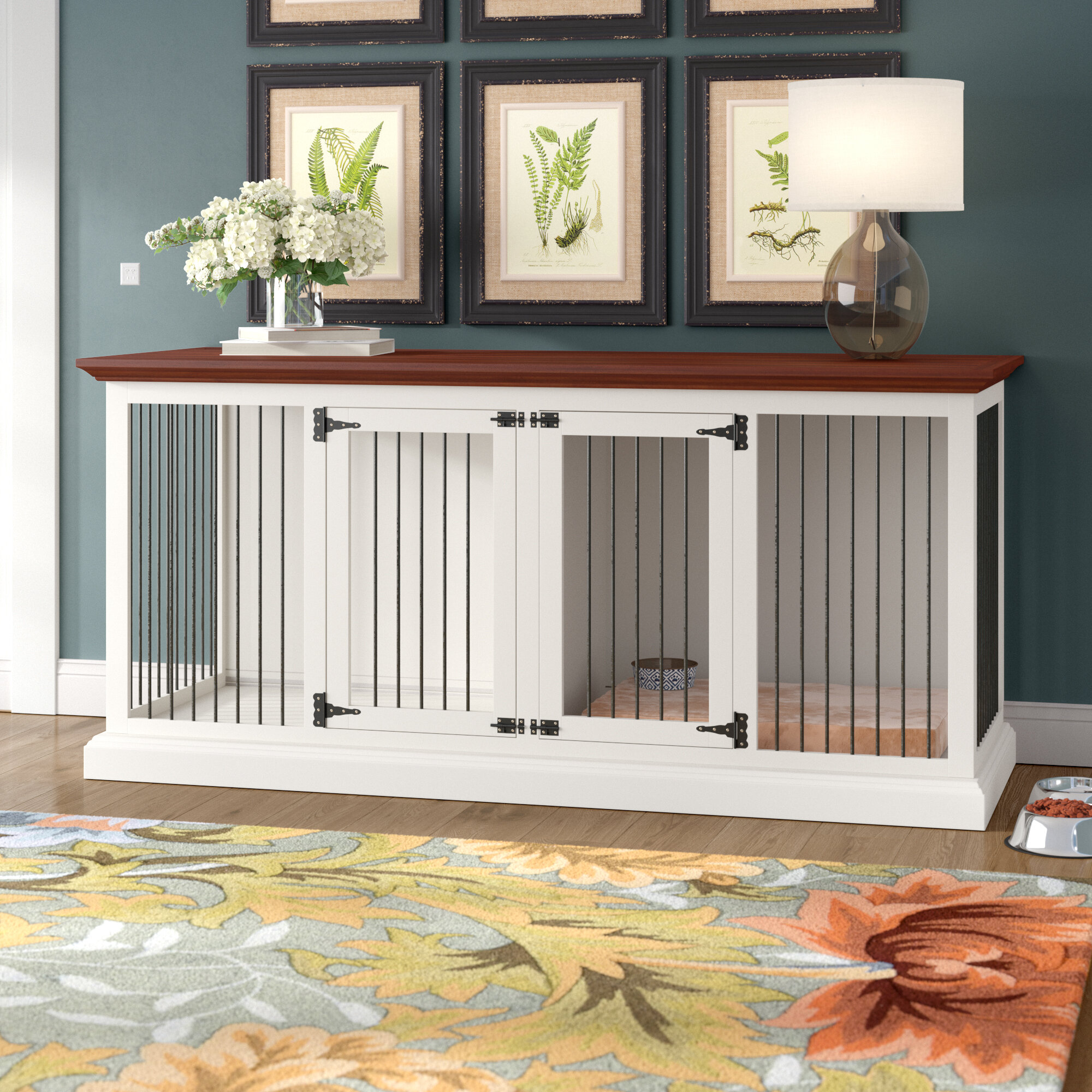 Damien Double Wide Large Credenza Pet Crate