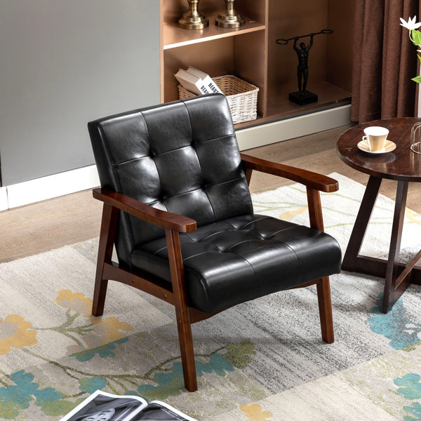 modern leather reading chair